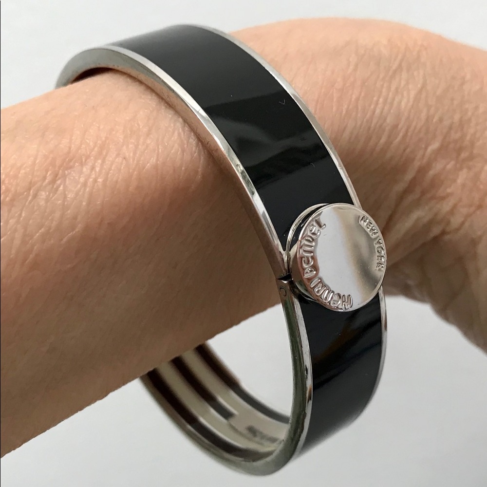 HENRI BENDEL Bangle Black+Silver & Stripes